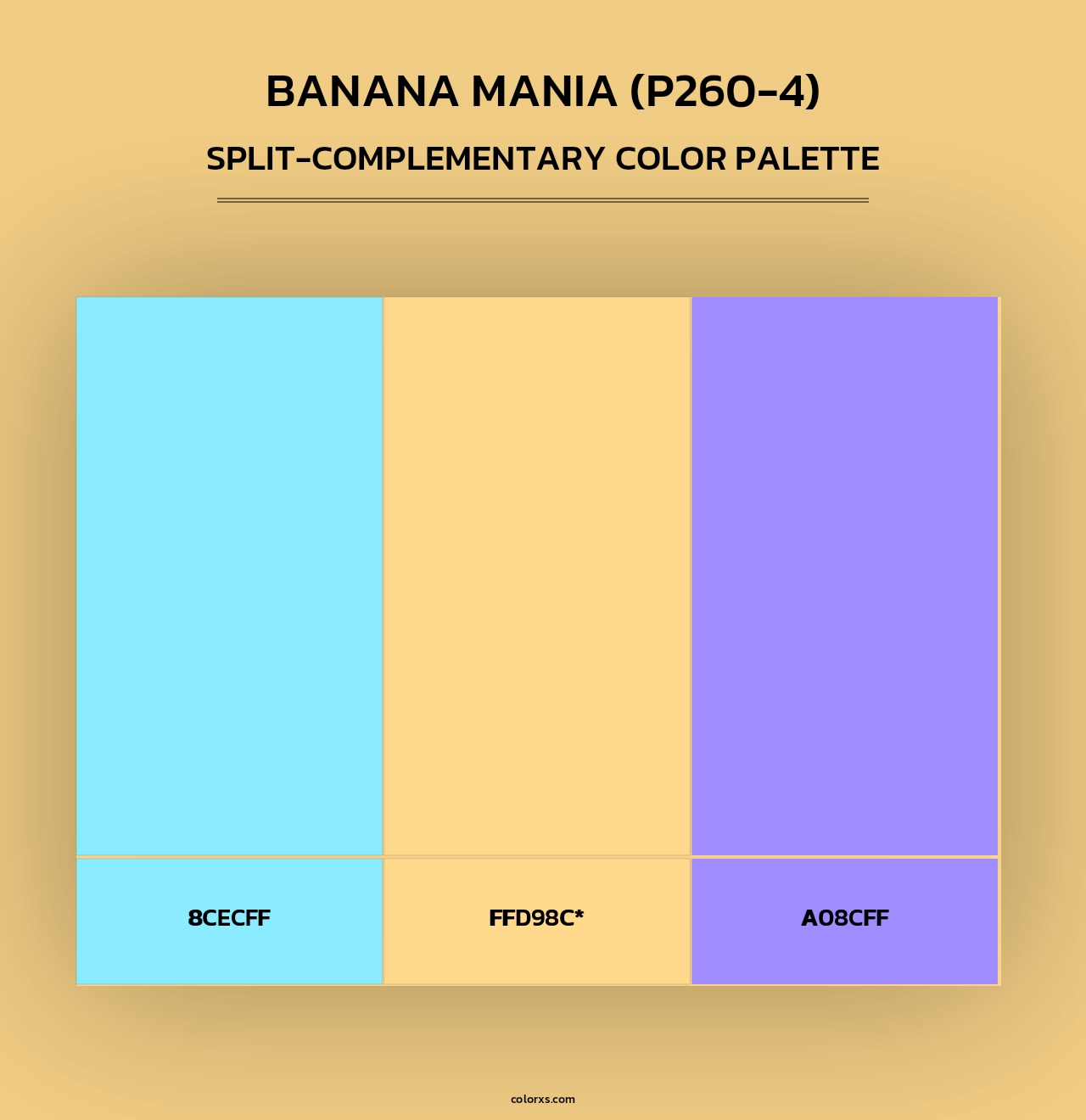 Banana Mania (P260-4) - Split-Complementary Color Palette
