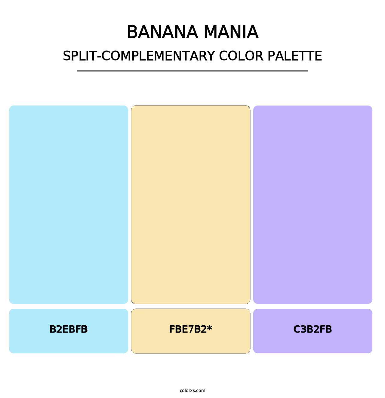 Banana Mania - Split-Complementary Color Palette