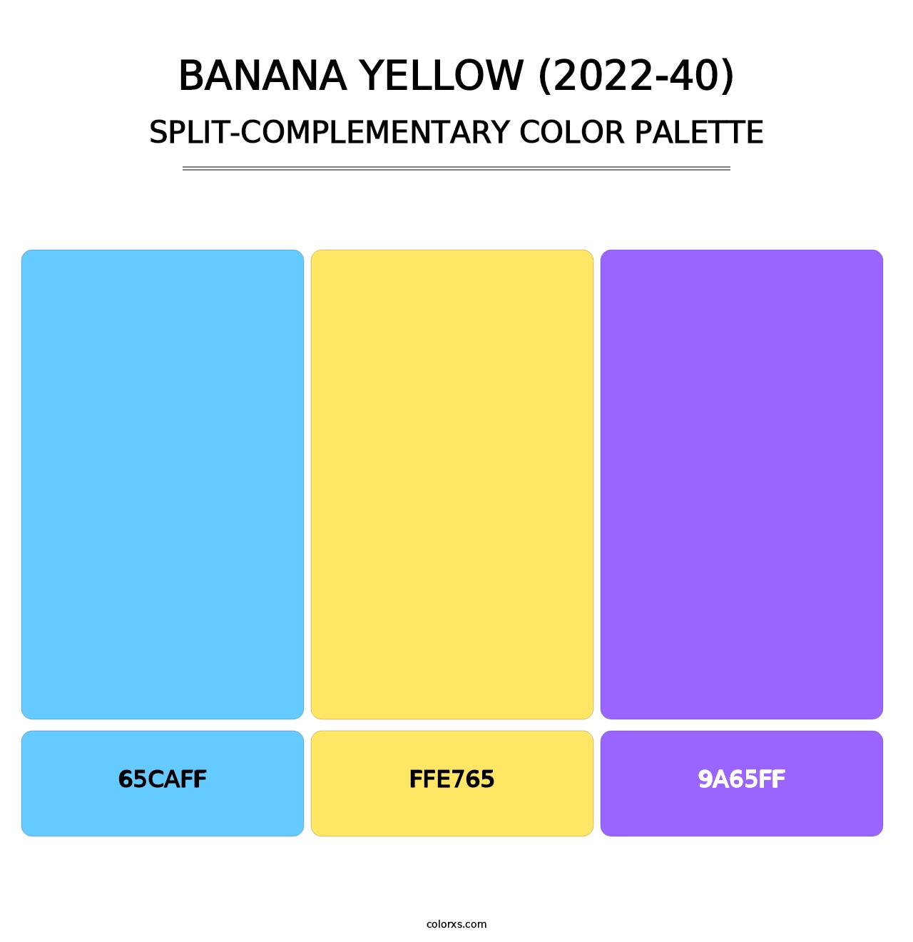 Banana Yellow (2022-40) - Split-Complementary Color Palette