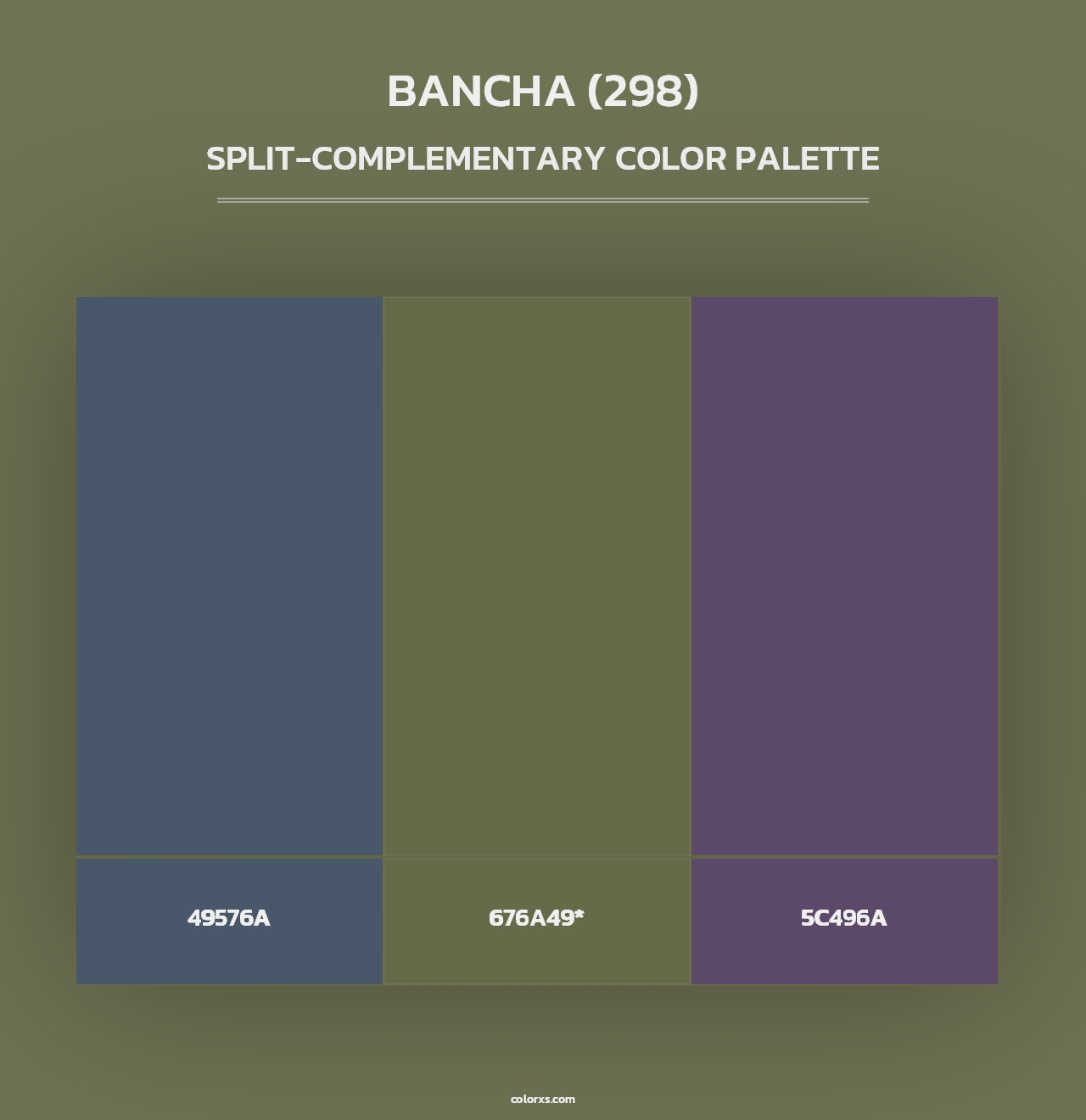 Bancha (298) - Split-Complementary Color Palette