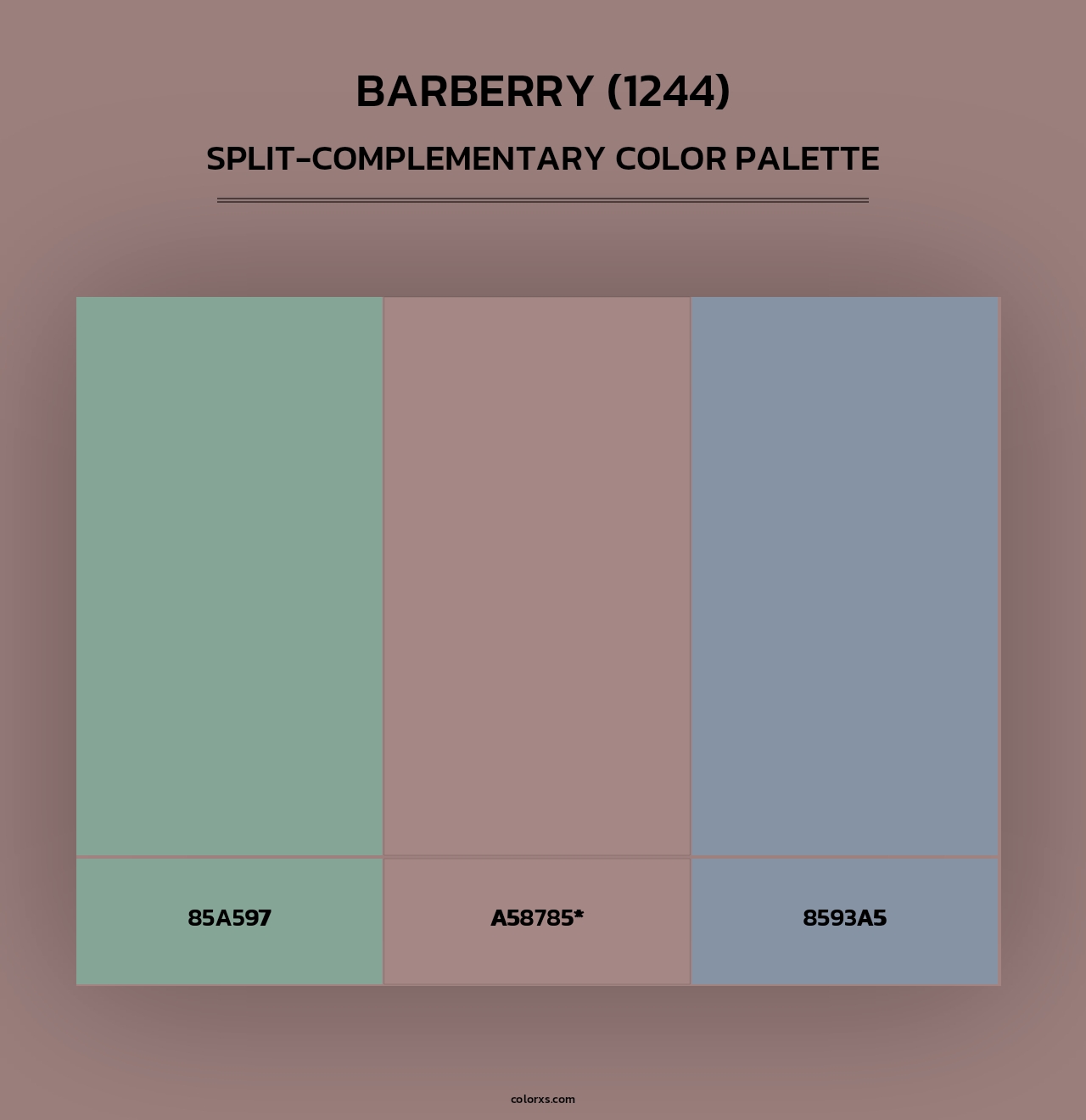 Barberry (1244) - Split-Complementary Color Palette