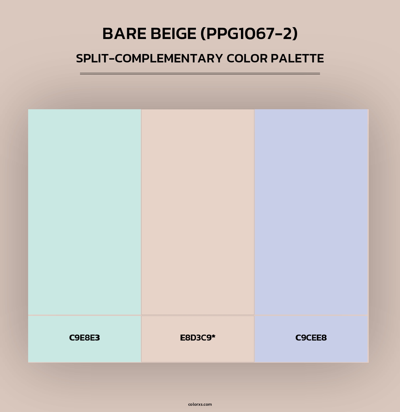 Bare Beige (PPG1067-2) - Split-Complementary Color Palette
