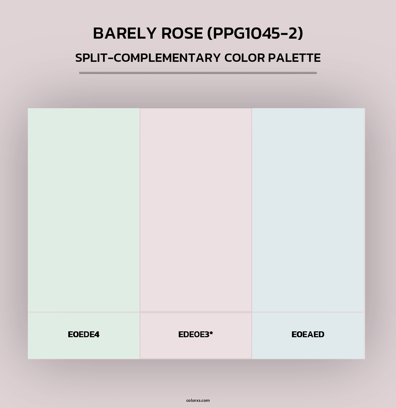 Barely Rose (PPG1045-2) - Split-Complementary Color Palette
