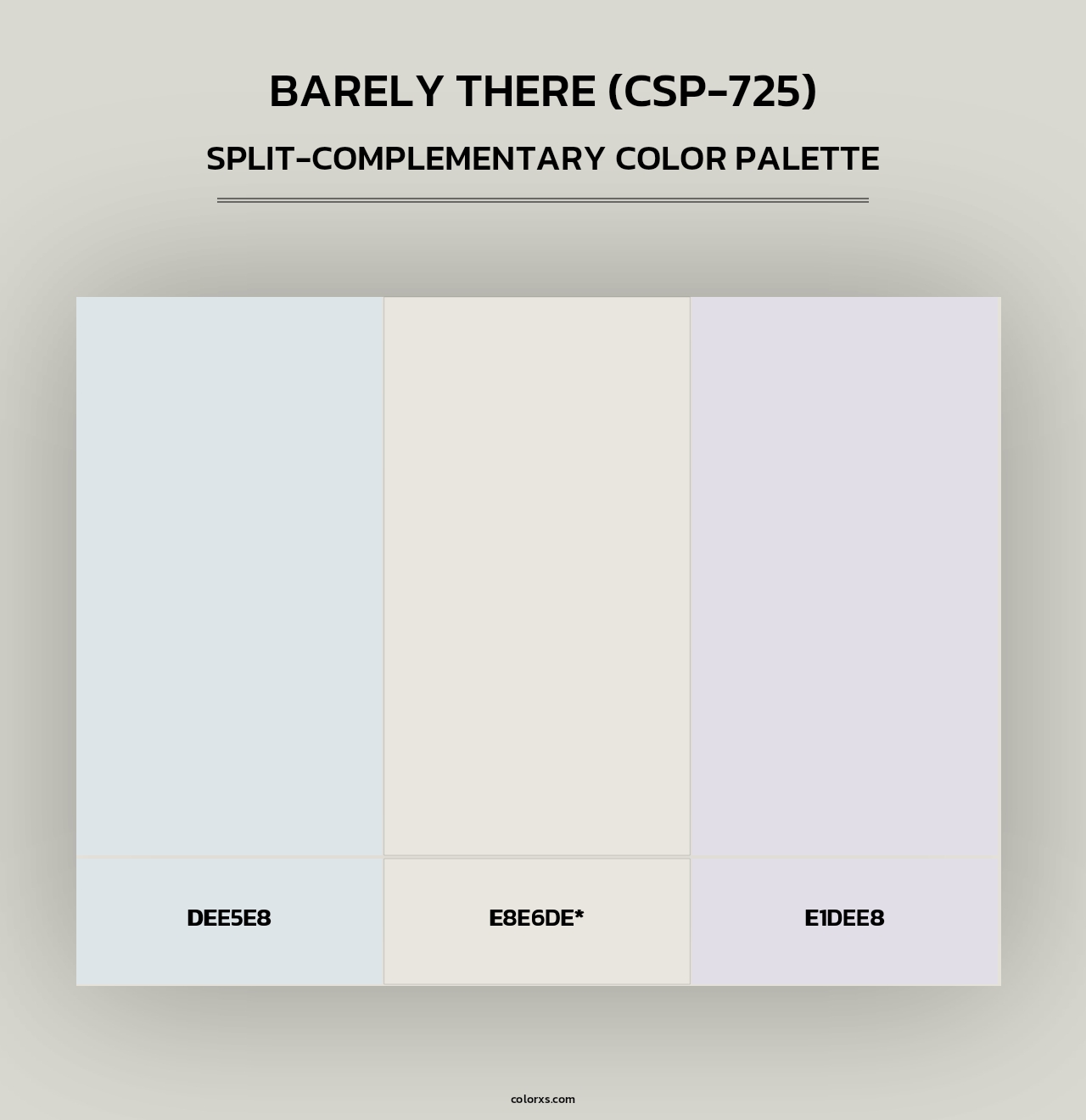 Barely There (CSP-725) - Split-Complementary Color Palette