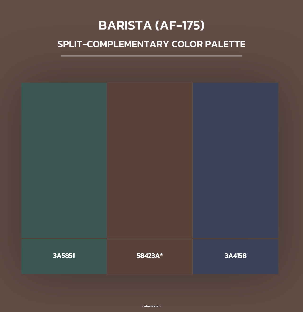 Barista (AF-175) - Split-Complementary Color Palette
