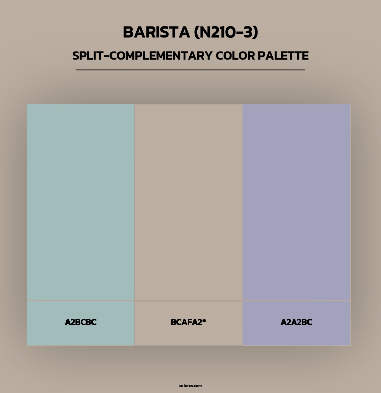 Barista (N210-3) - Split-Complementary Color Palette