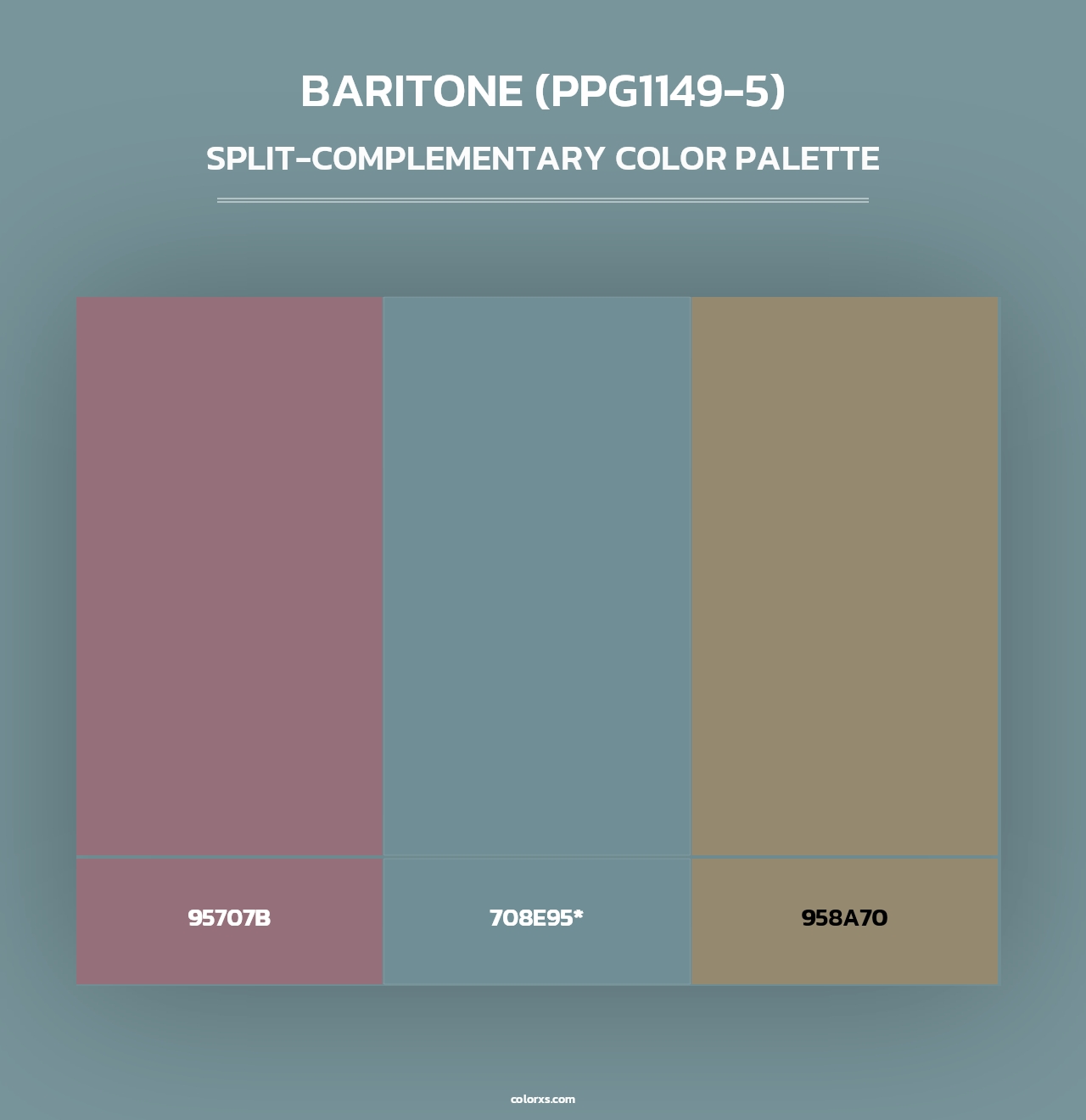 Baritone (PPG1149-5) - Split-Complementary Color Palette