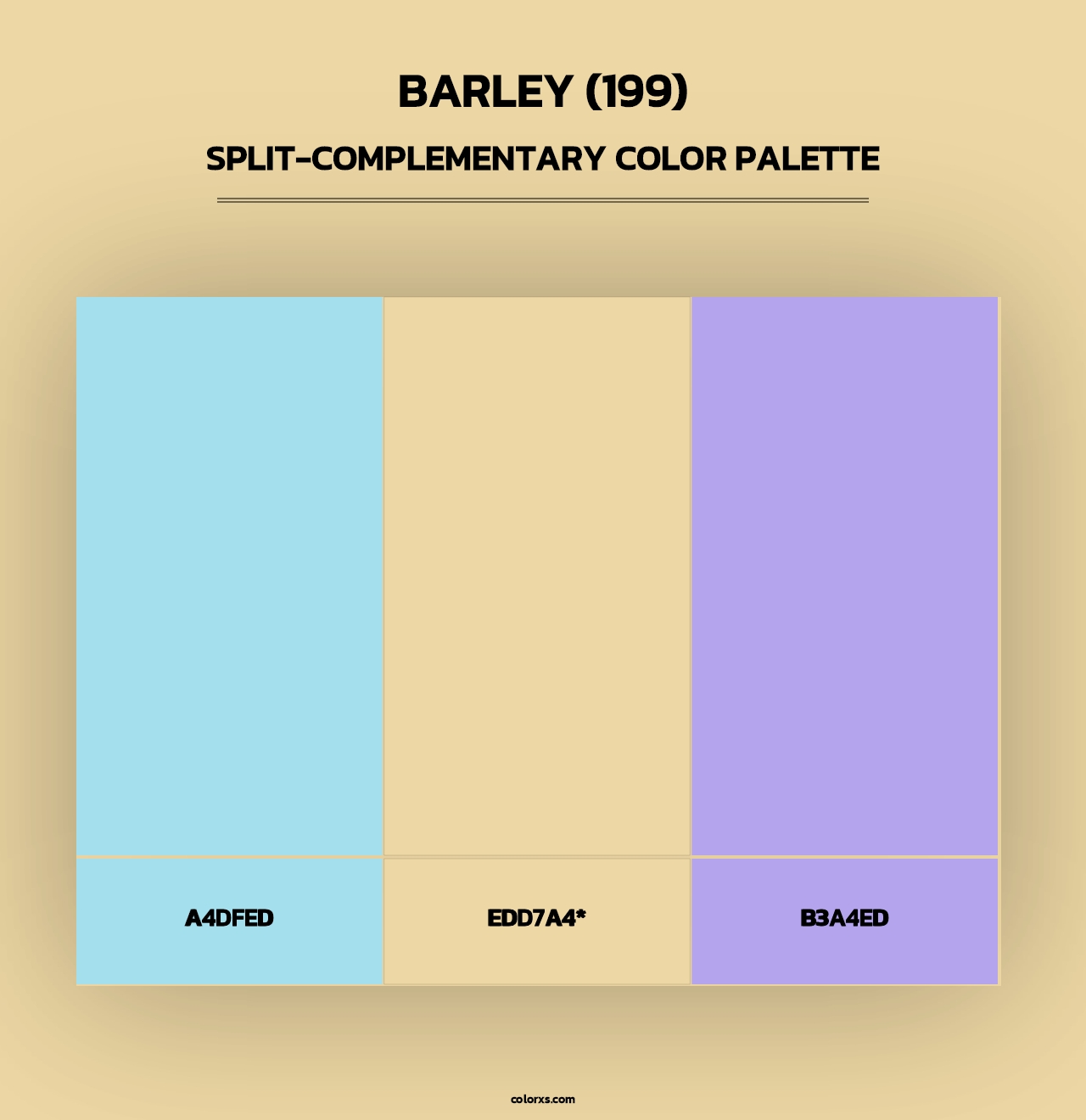 Barley (199) - Split-Complementary Color Palette