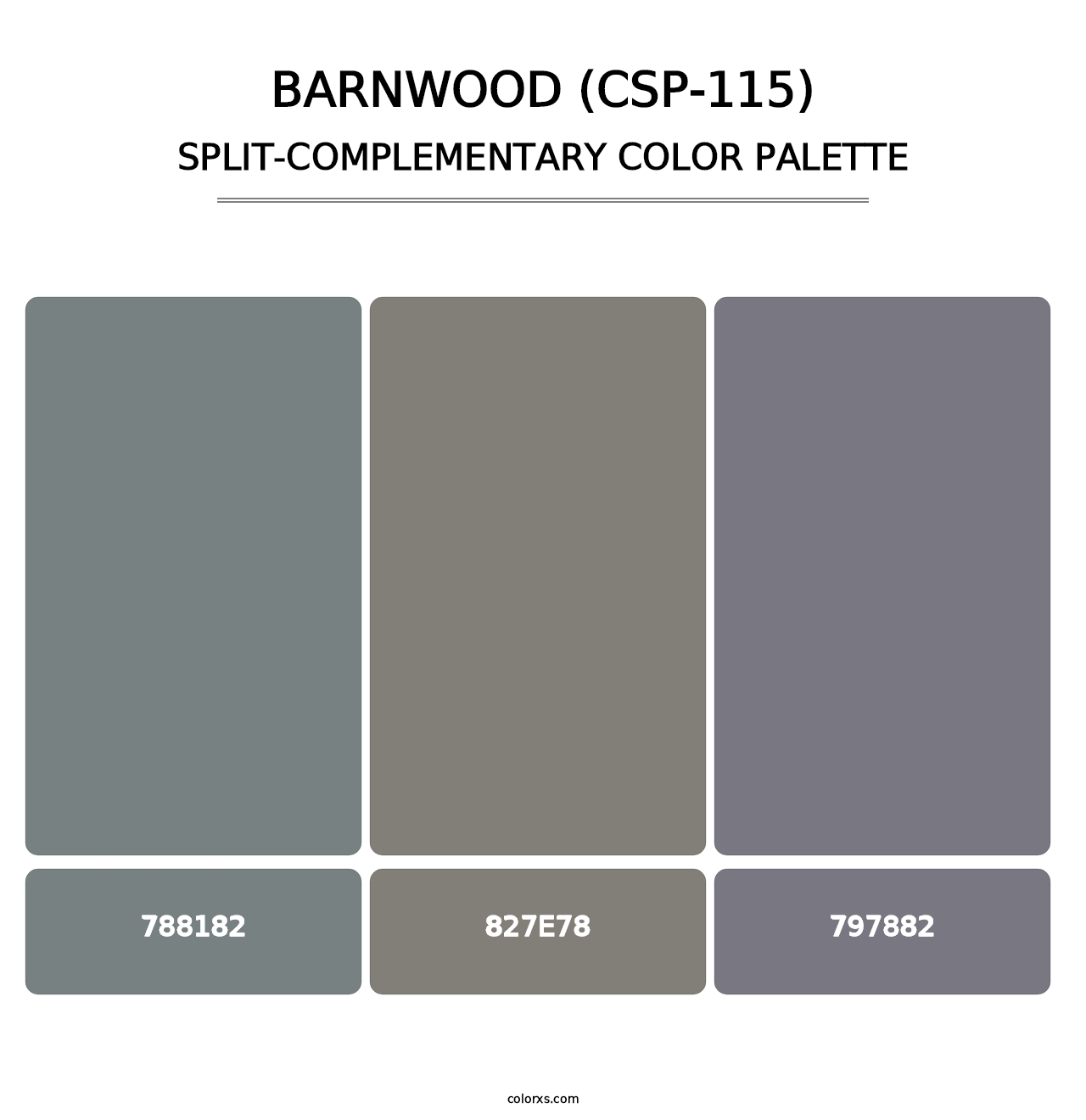 Barnwood (CSP-115) - Split-Complementary Color Palette
