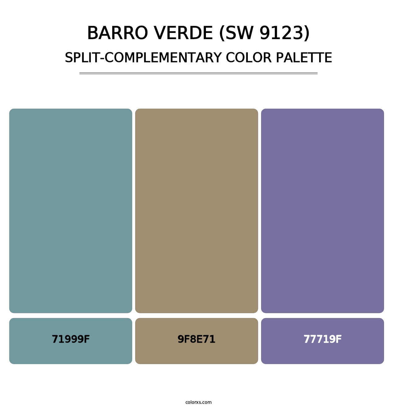 Barro Verde (SW 9123) - Split-Complementary Color Palette