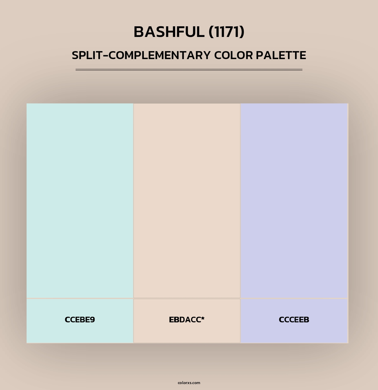 Bashful (1171) - Split-Complementary Color Palette