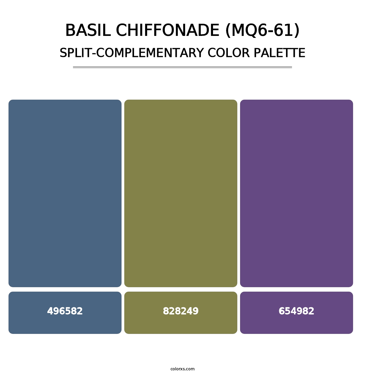 Basil Chiffonade (MQ6-61) - Split-Complementary Color Palette