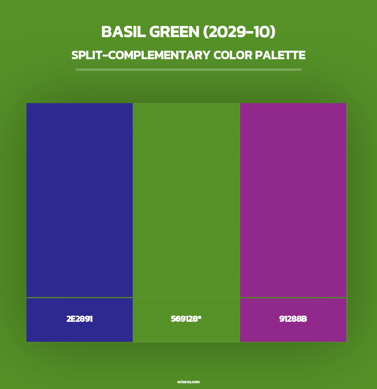 Basil Green (2029-10) - Split-Complementary Color Palette