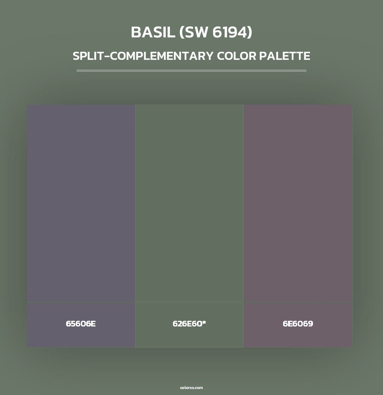 Basil (SW 6194) - Split-Complementary Color Palette