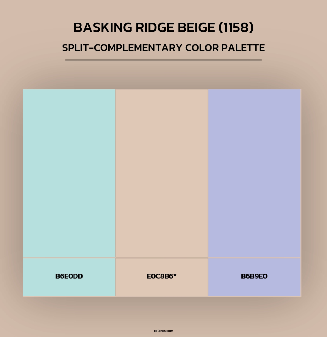 Basking Ridge Beige (1158) - Split-Complementary Color Palette