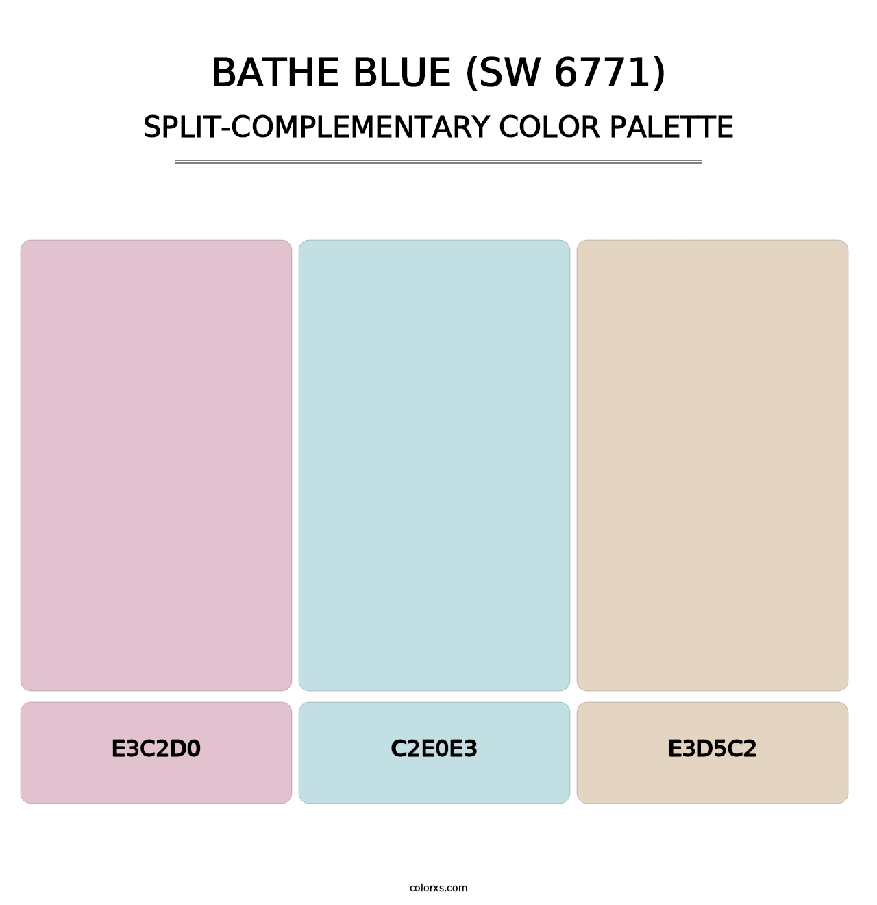 Bathe Blue (SW 6771) - Split-Complementary Color Palette