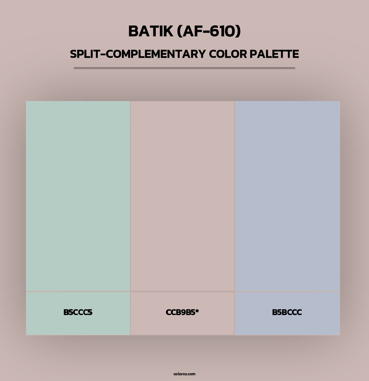 Batik (AF-610) - Split-Complementary Color Palette