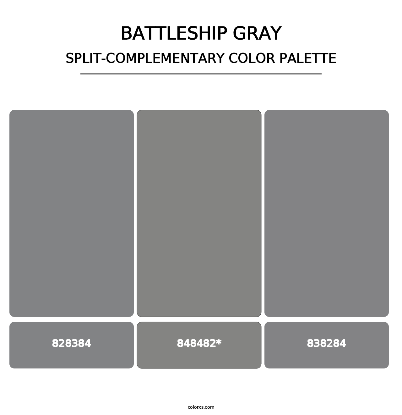 Battleship Gray - Split-Complementary Color Palette