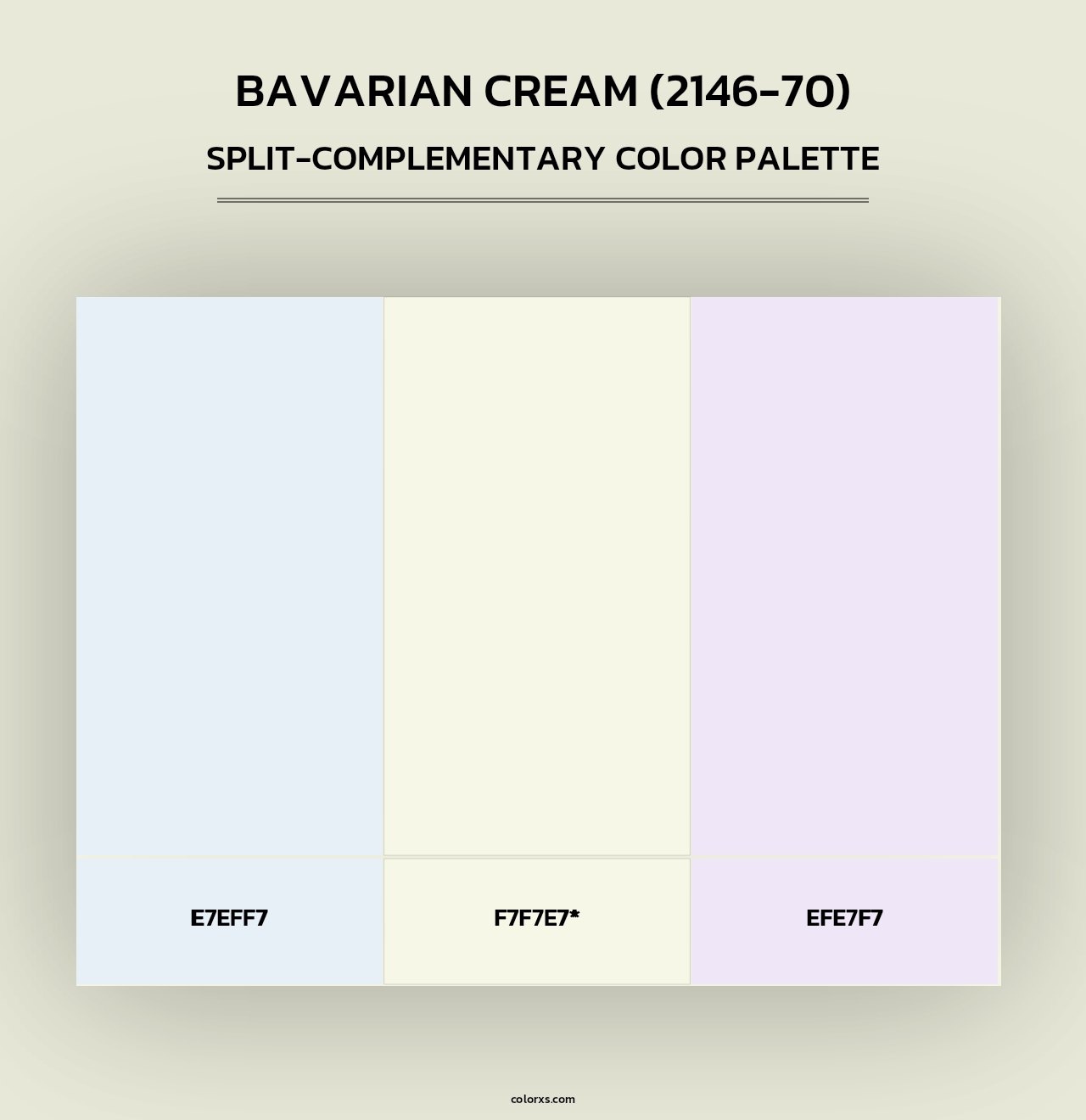 Bavarian Cream (2146-70) - Split-Complementary Color Palette