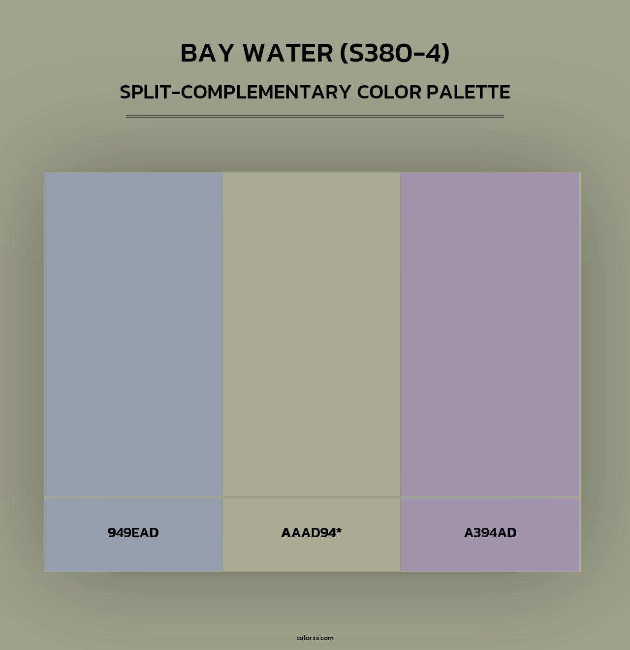 Bay Water (S380-4) - Split-Complementary Color Palette