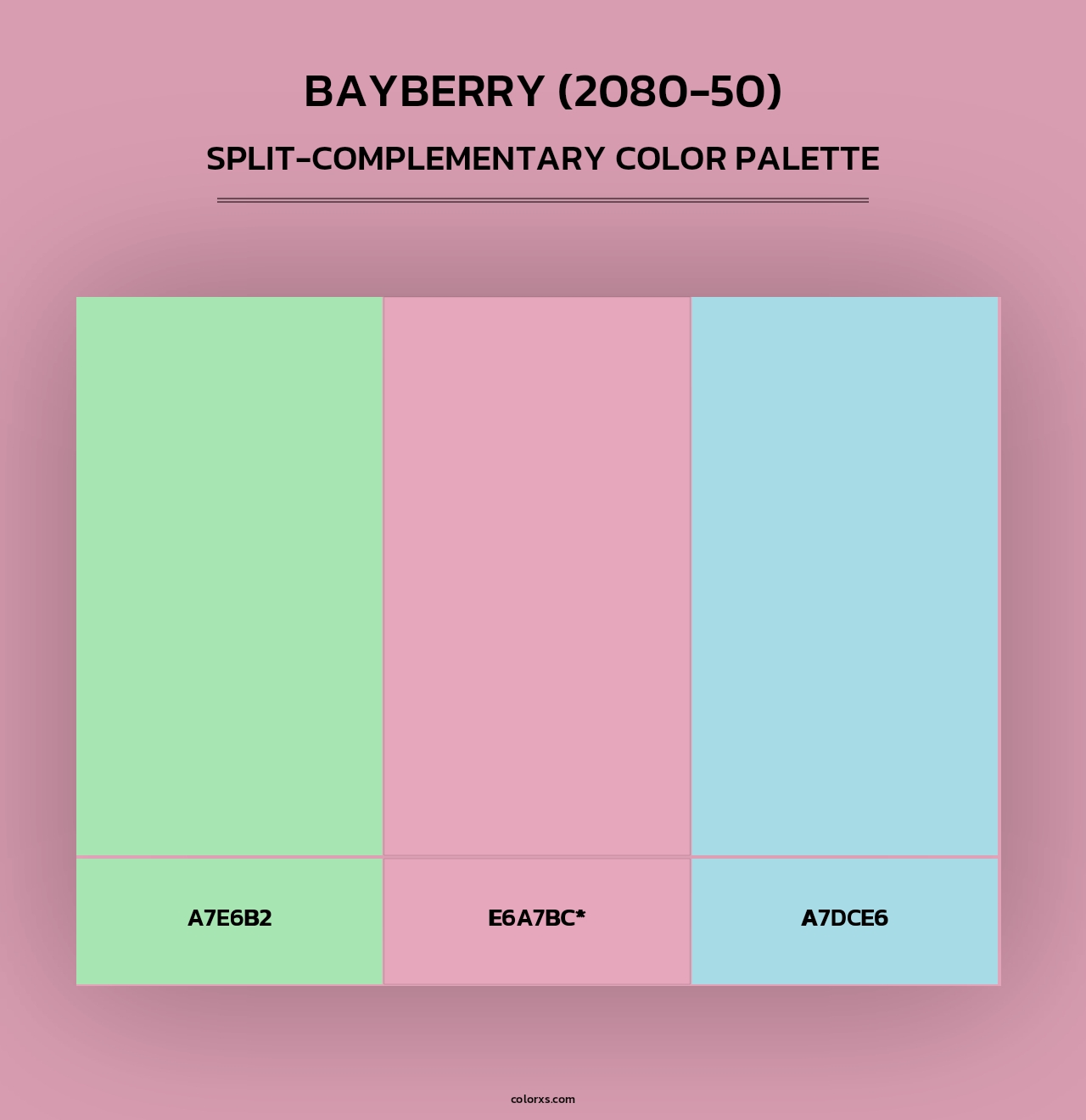 Bayberry (2080-50) - Split-Complementary Color Palette