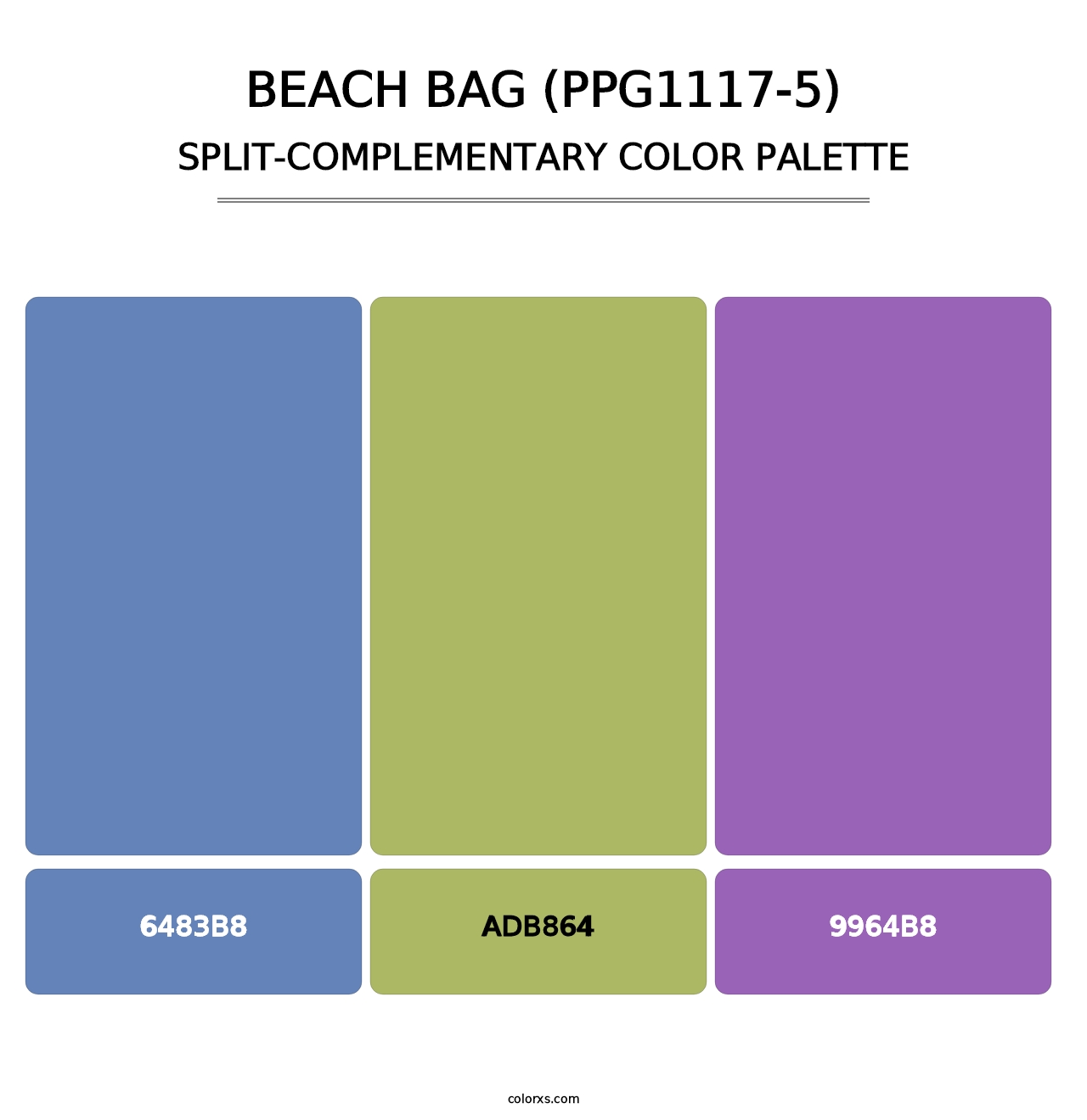 Beach Bag (PPG1117-5) - Split-Complementary Color Palette
