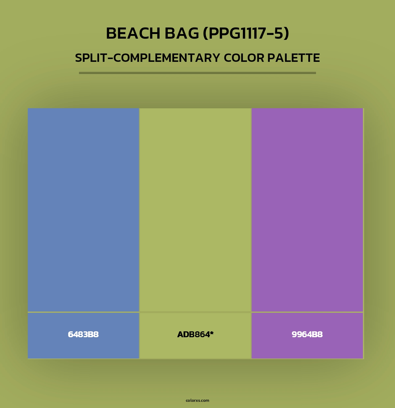 Beach Bag (PPG1117-5) - Split-Complementary Color Palette