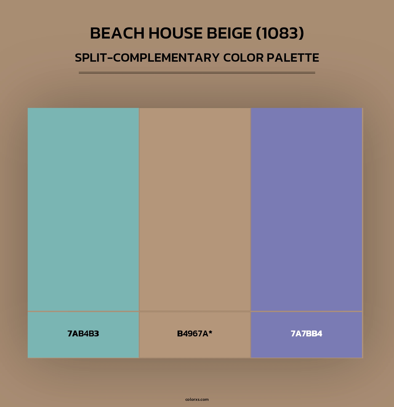 Beach House Beige (1083) - Split-Complementary Color Palette