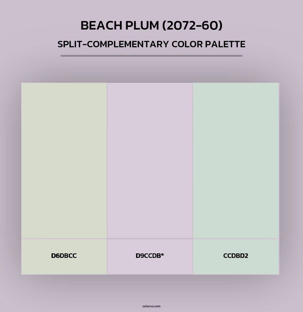 Beach Plum (2072-60) - Split-Complementary Color Palette