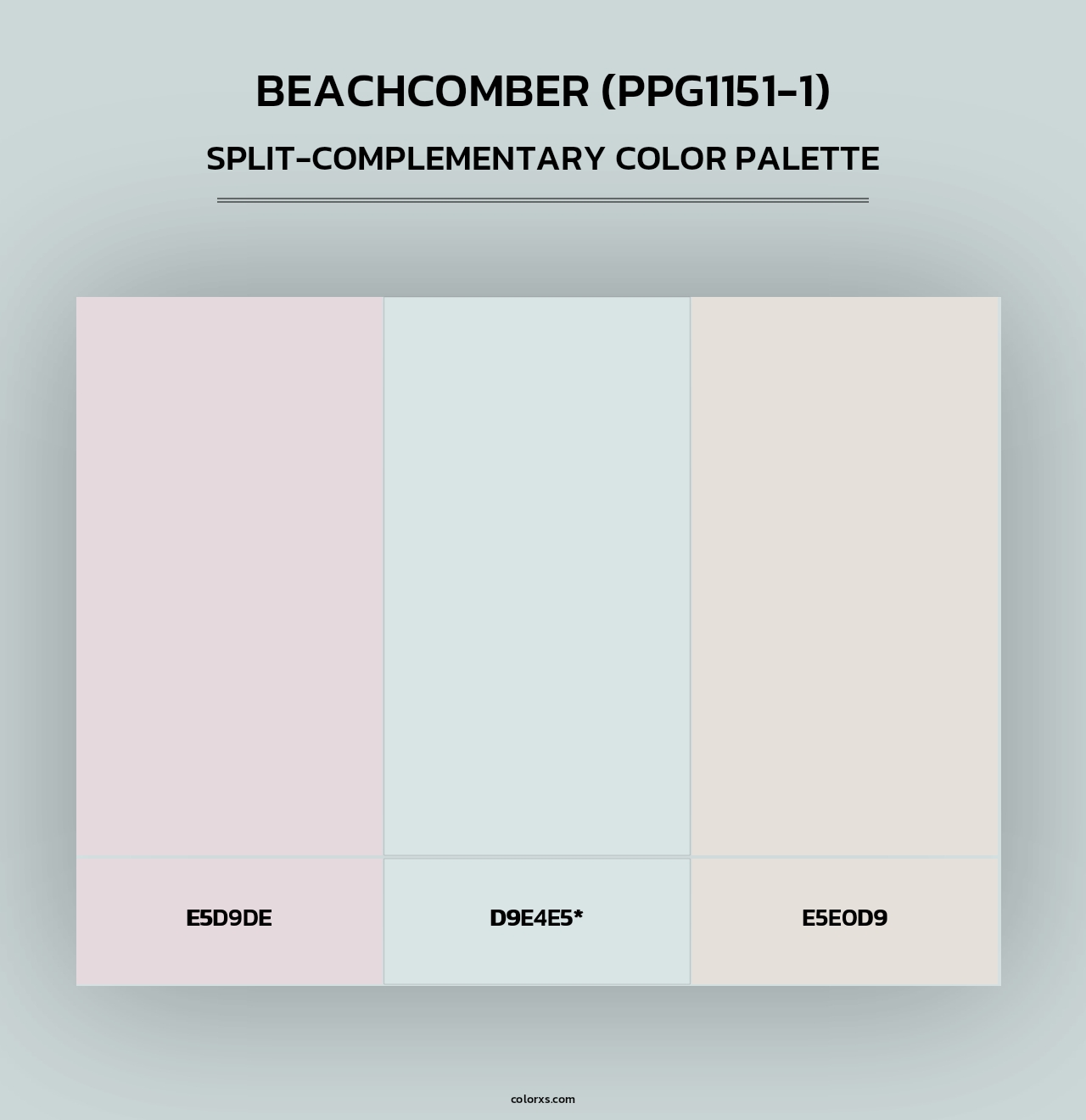 Beachcomber (PPG1151-1) - Split-Complementary Color Palette