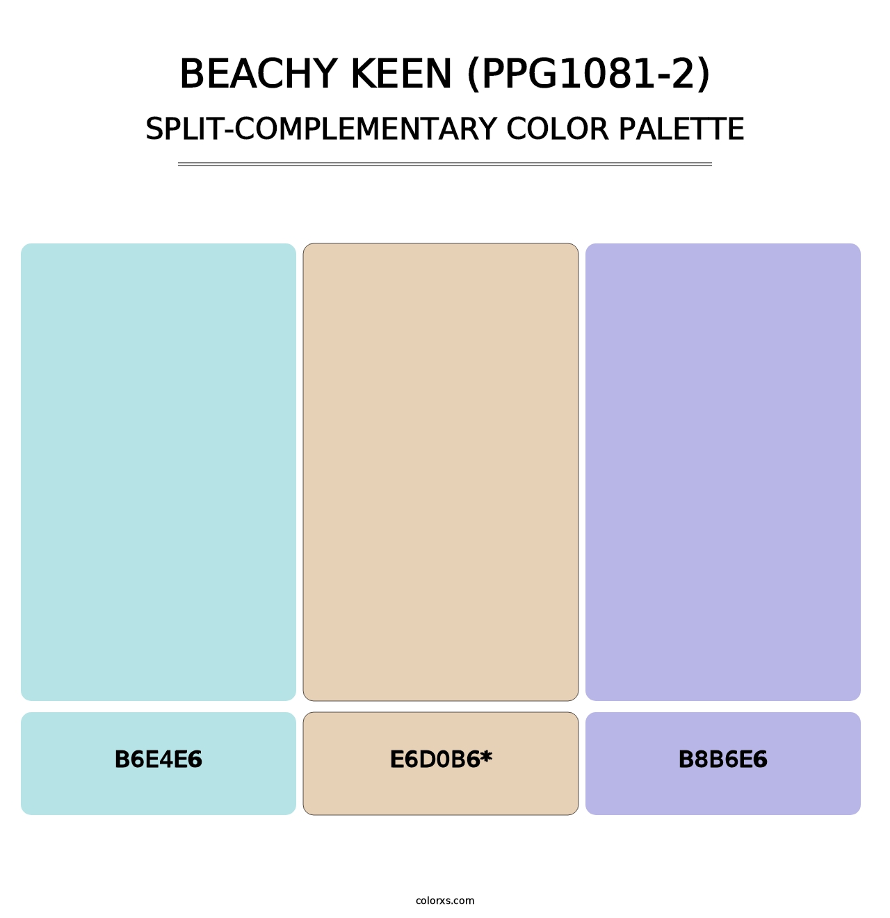 Beachy Keen (PPG1081-2) - Split-Complementary Color Palette