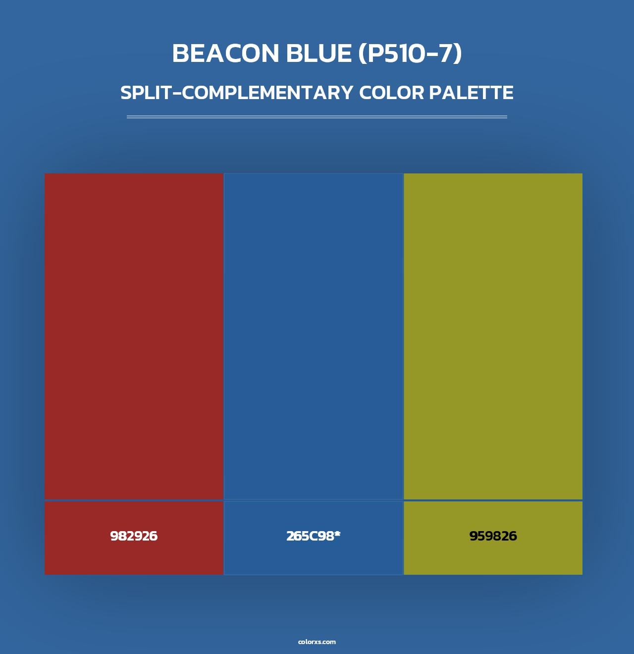 Beacon Blue (P510-7) - Split-Complementary Color Palette