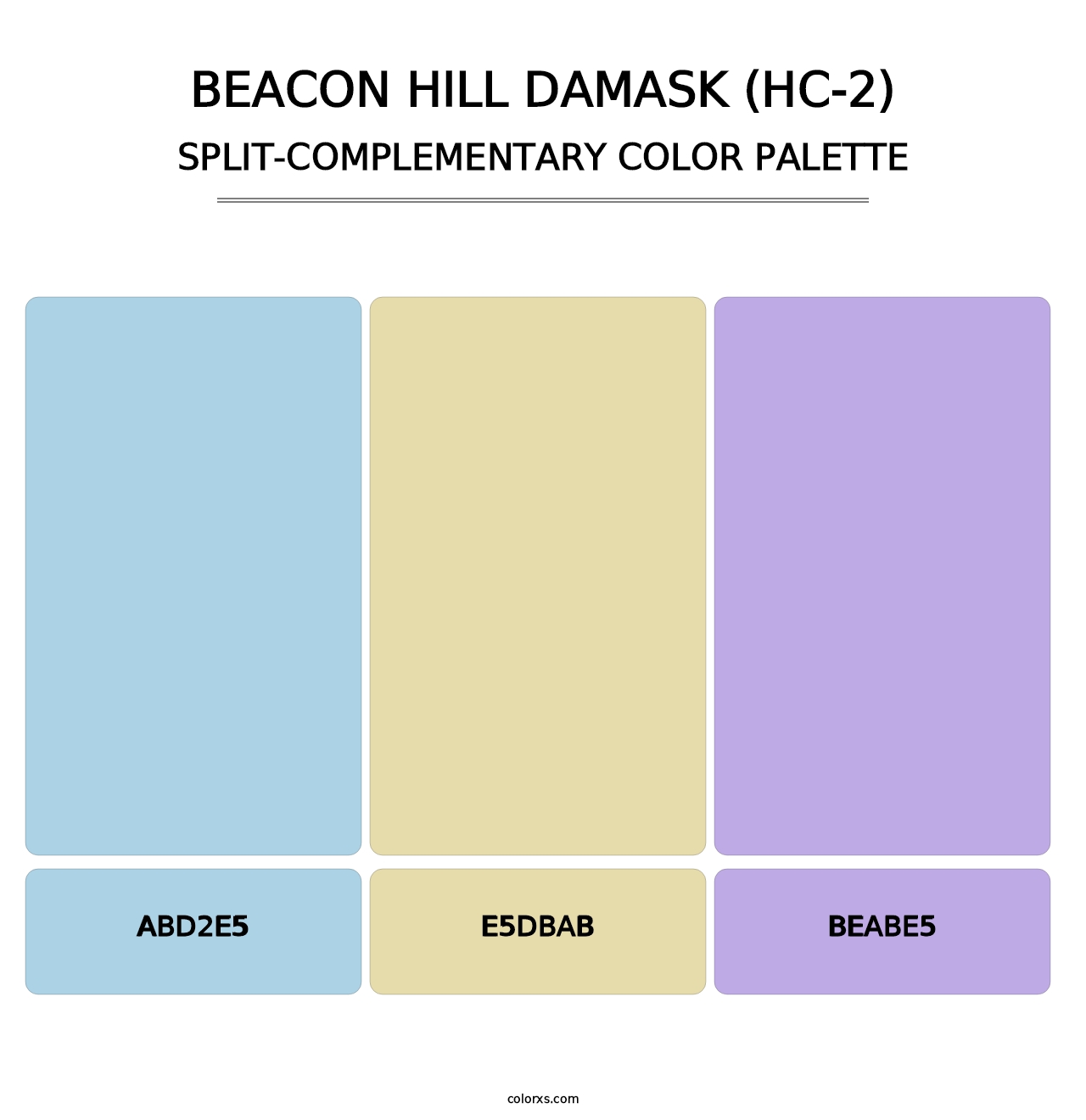 Beacon Hill Damask (HC-2) - Split-Complementary Color Palette