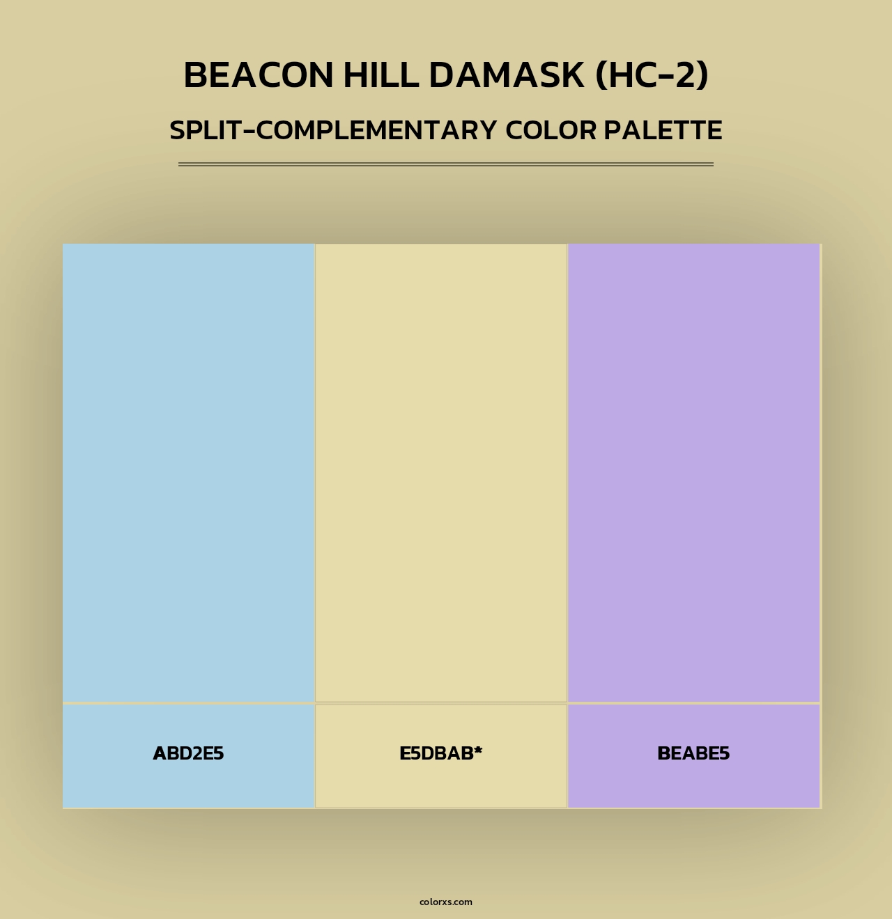 Beacon Hill Damask (HC-2) - Split-Complementary Color Palette