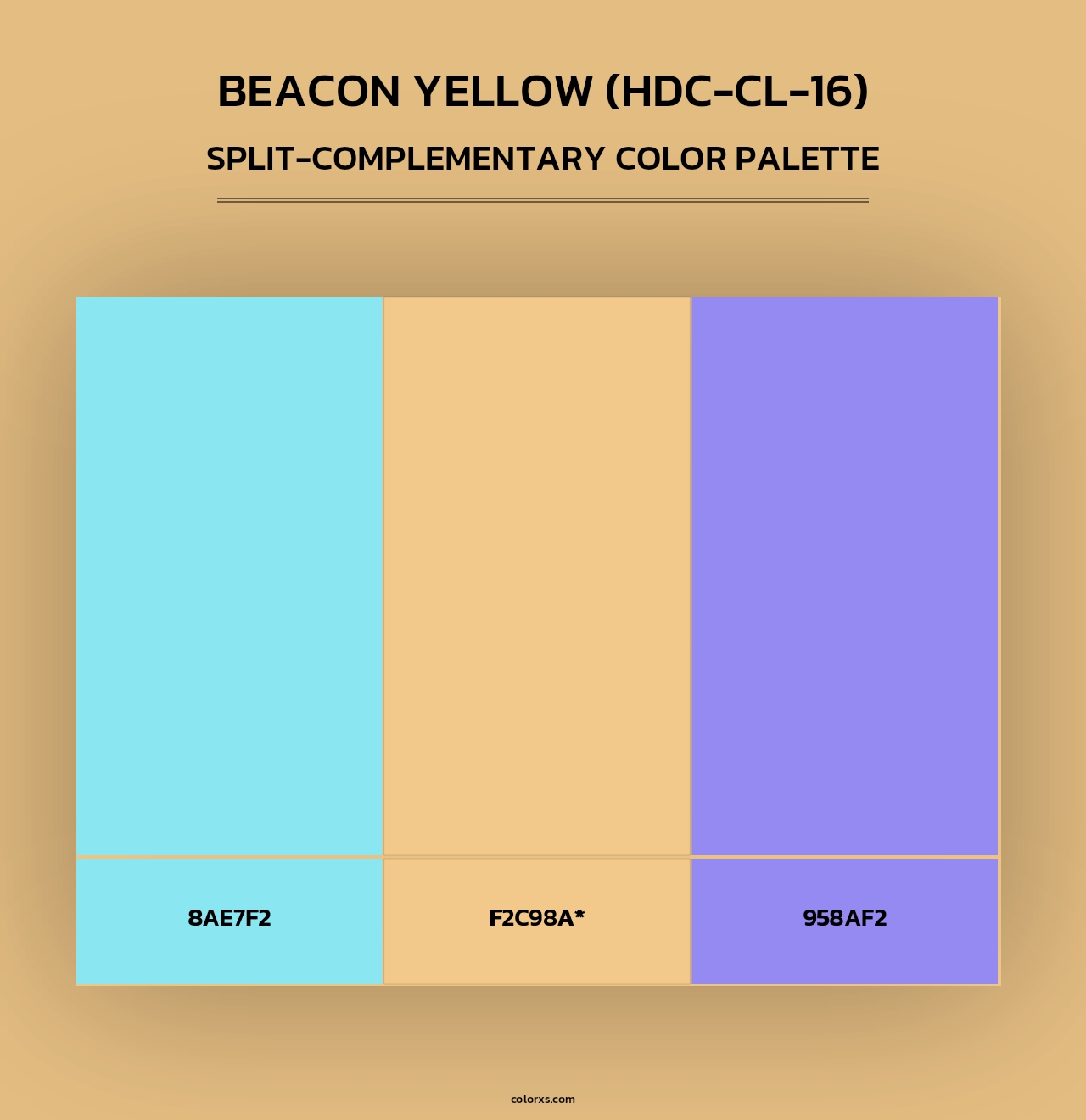 Beacon Yellow (HDC-CL-16) - Split-Complementary Color Palette