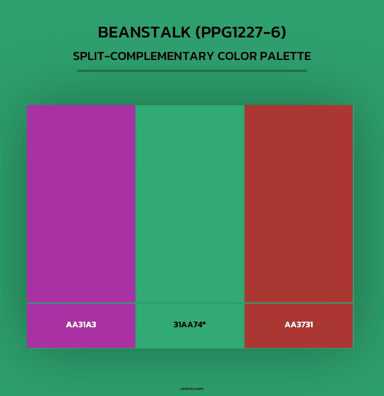 Beanstalk (PPG1227-6) - Split-Complementary Color Palette