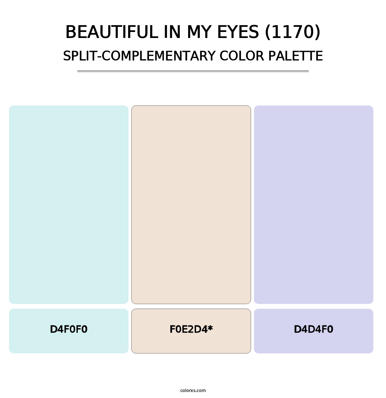 Beautiful in My Eyes (1170) - Split-Complementary Color Palette
