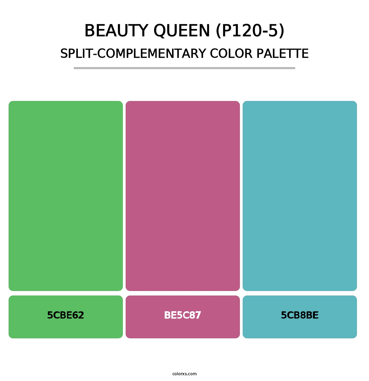 Beauty Queen (P120-5) - Split-Complementary Color Palette