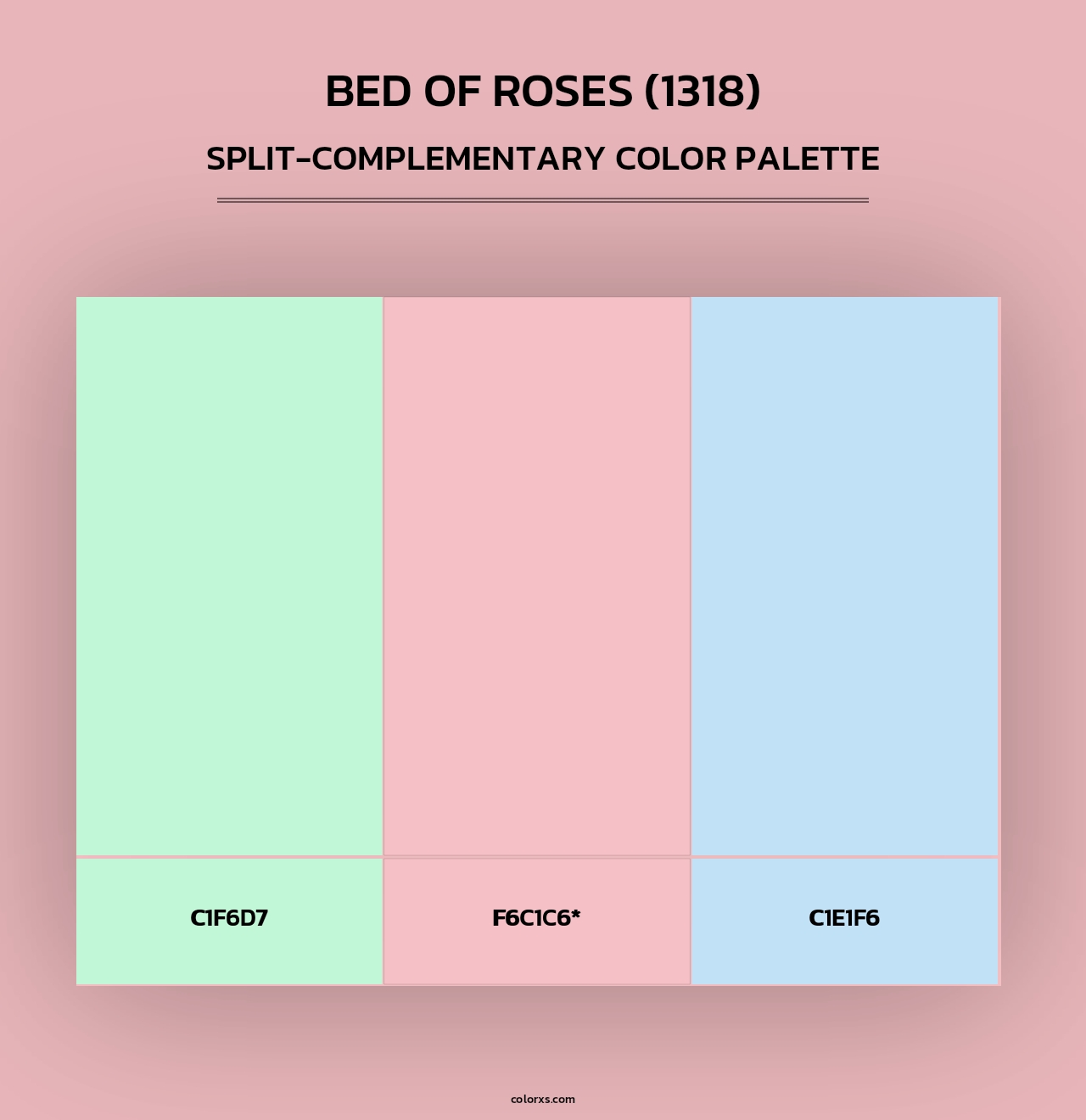 Bed of Roses (1318) - Split-Complementary Color Palette