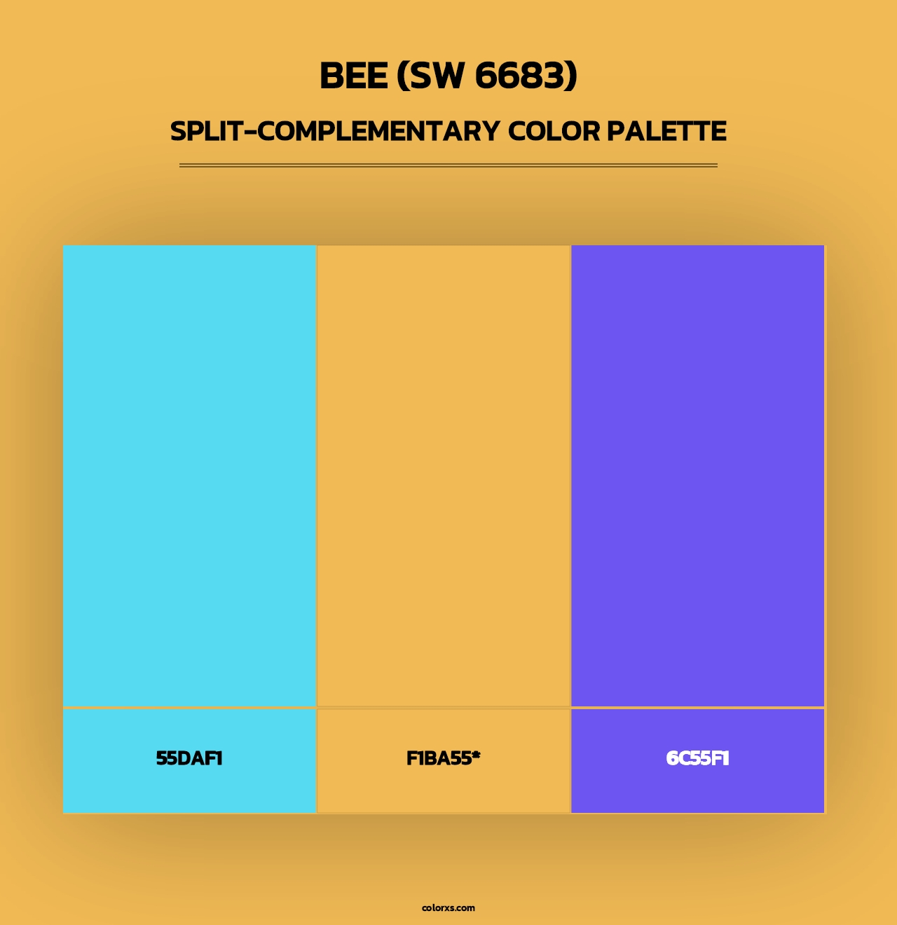 Bee (SW 6683) - Split-Complementary Color Palette