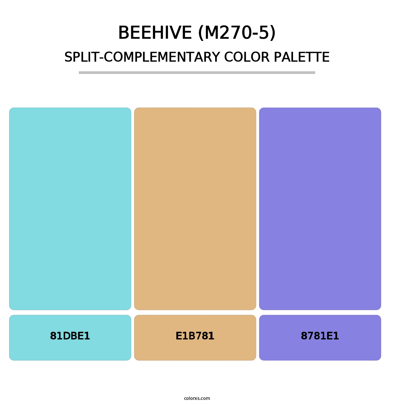 Beehive (M270-5) - Split-Complementary Color Palette