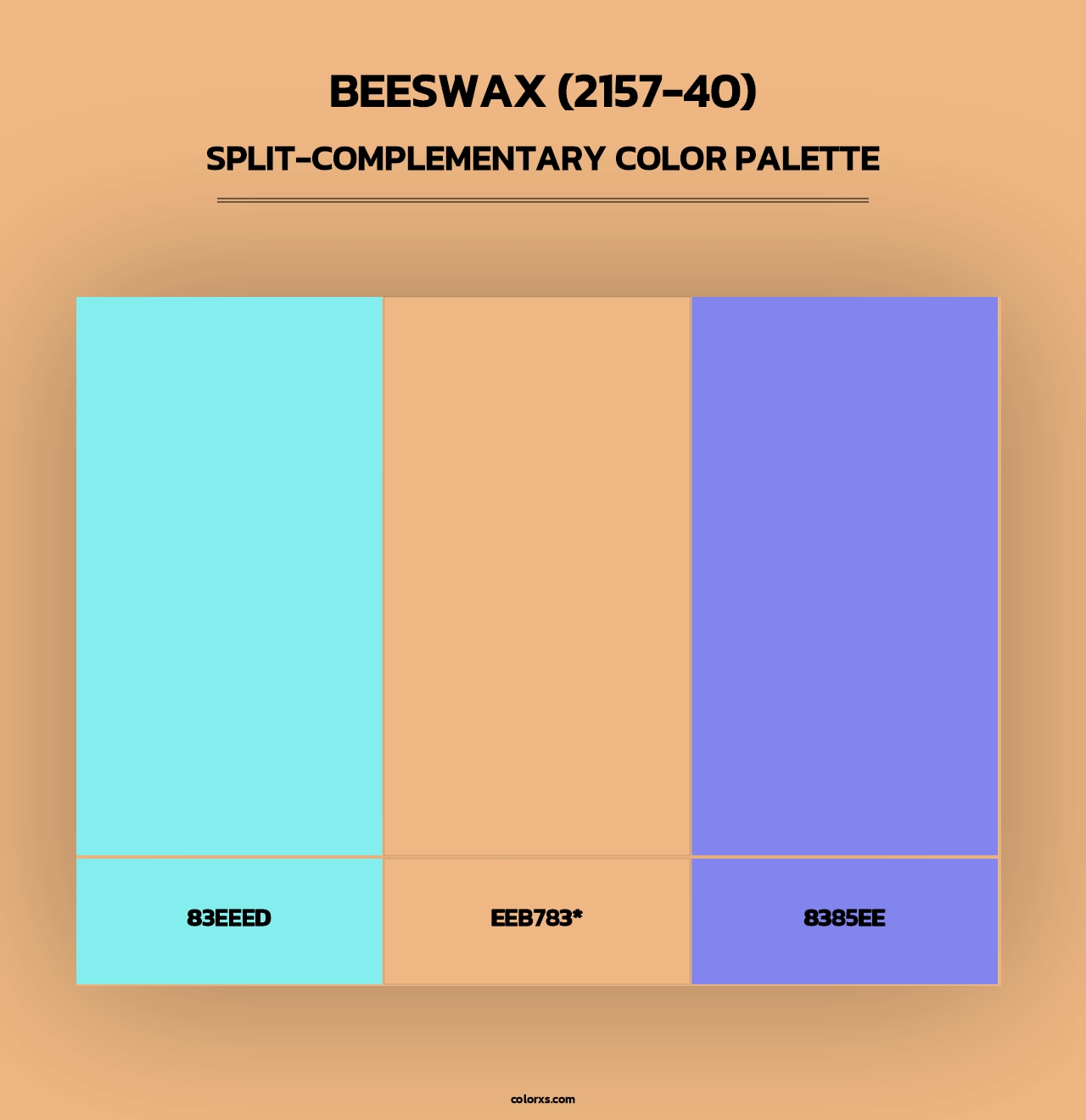 Beeswax (2157-40) - Split-Complementary Color Palette