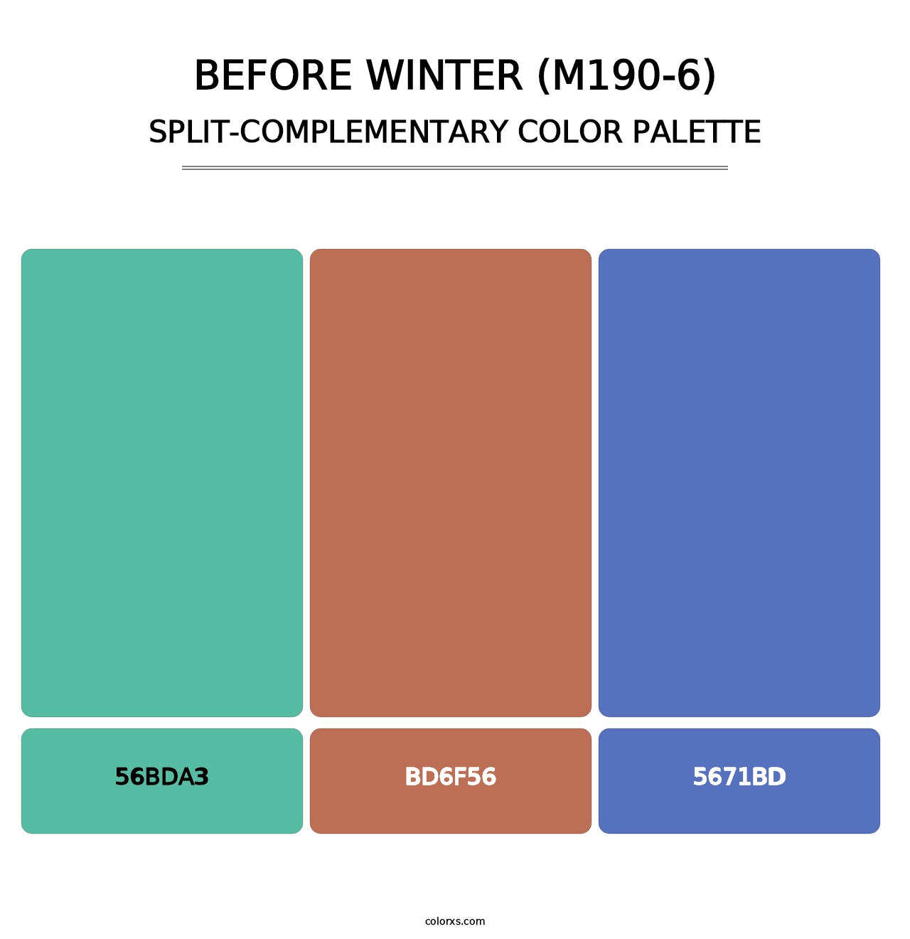 Before Winter (M190-6) - Split-Complementary Color Palette
