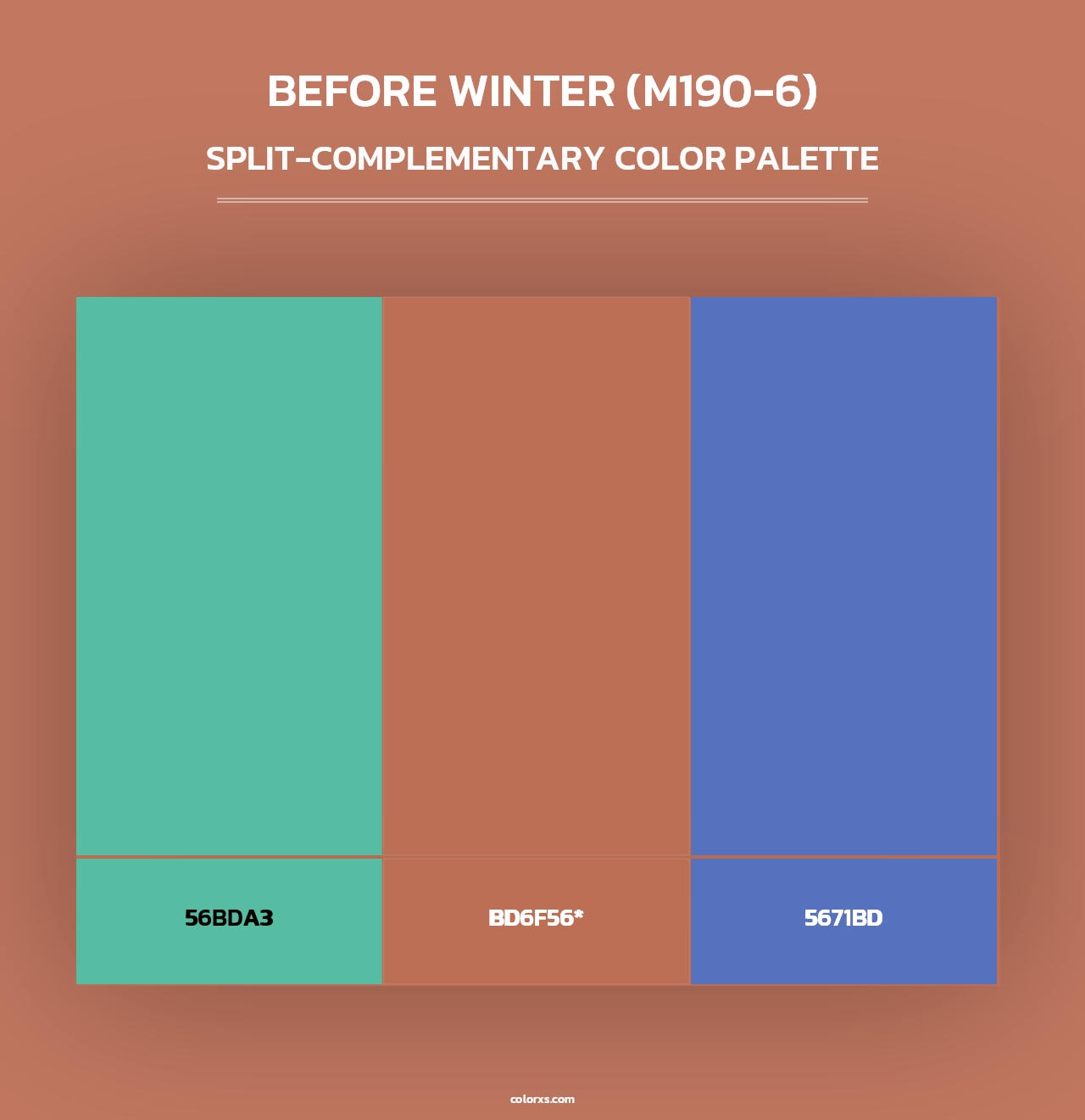 Before Winter (M190-6) - Split-Complementary Color Palette