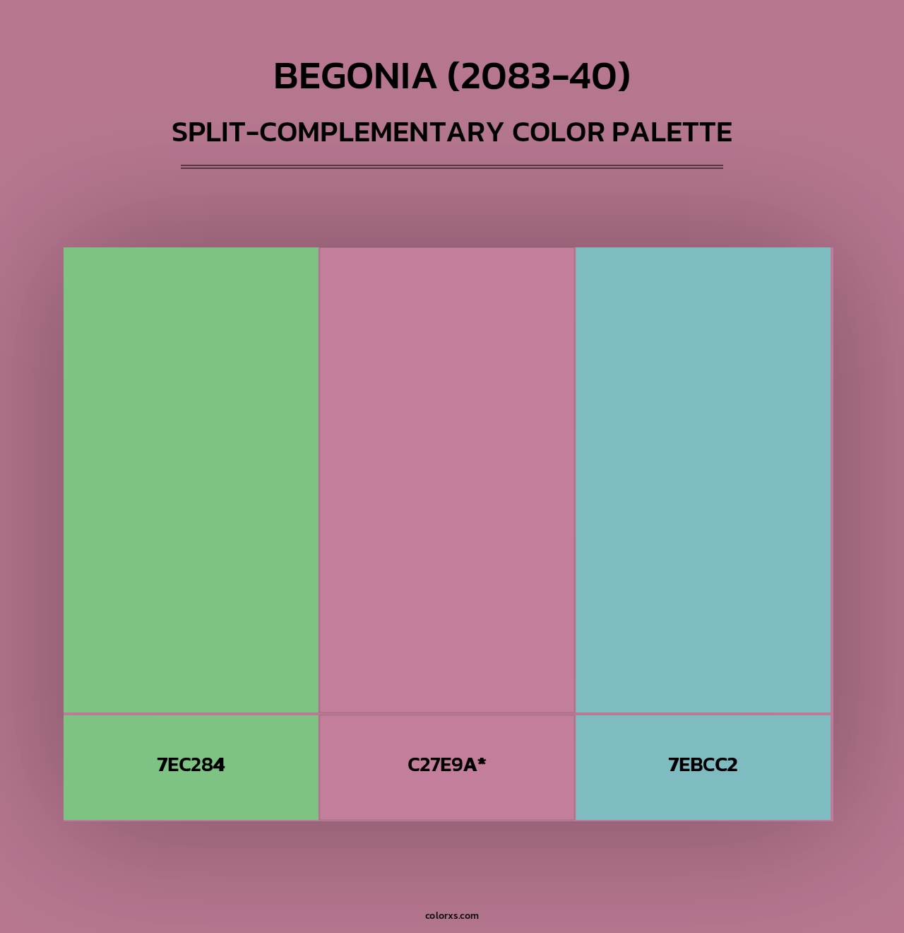 Begonia (2083-40) - Split-Complementary Color Palette