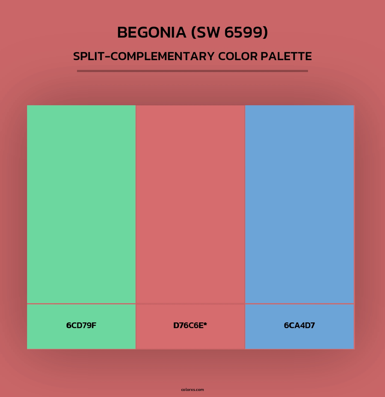 Begonia (SW 6599) - Split-Complementary Color Palette