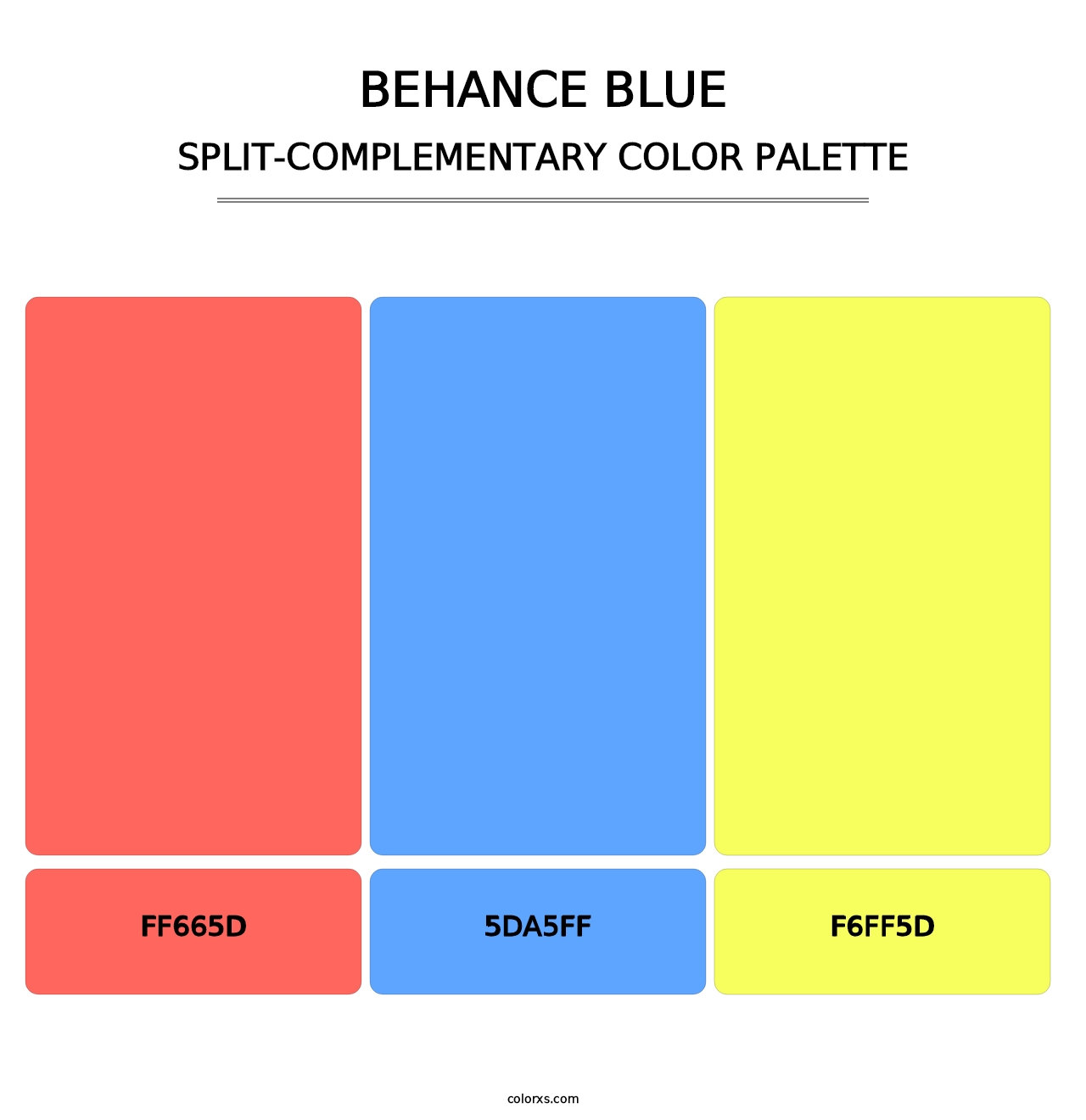Behance Blue - Split-Complementary Color Palette
