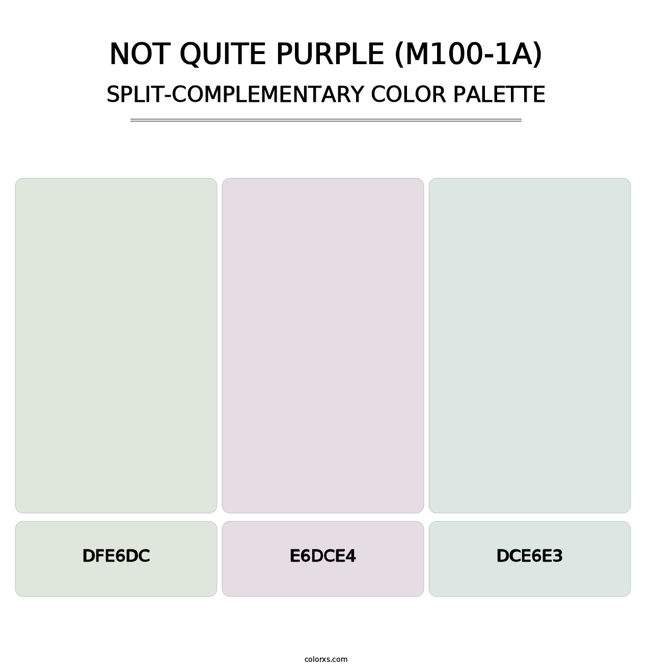 Not Quite Purple (M100-1A) - Split-Complementary Color Palette