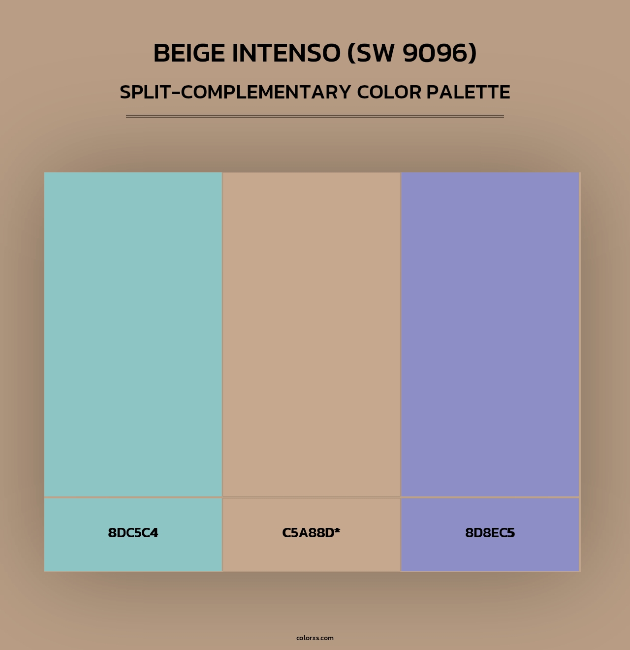Beige Intenso (SW 9096) - Split-Complementary Color Palette