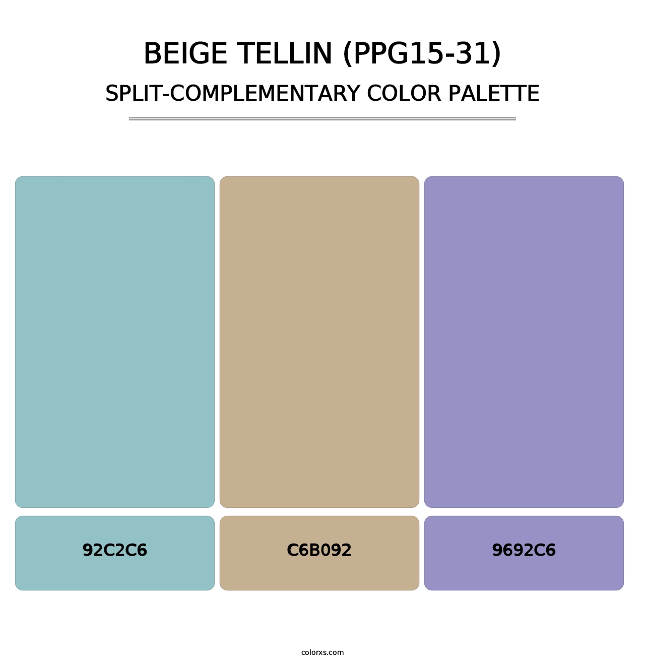 Beige Tellin (PPG15-31) - Split-Complementary Color Palette
